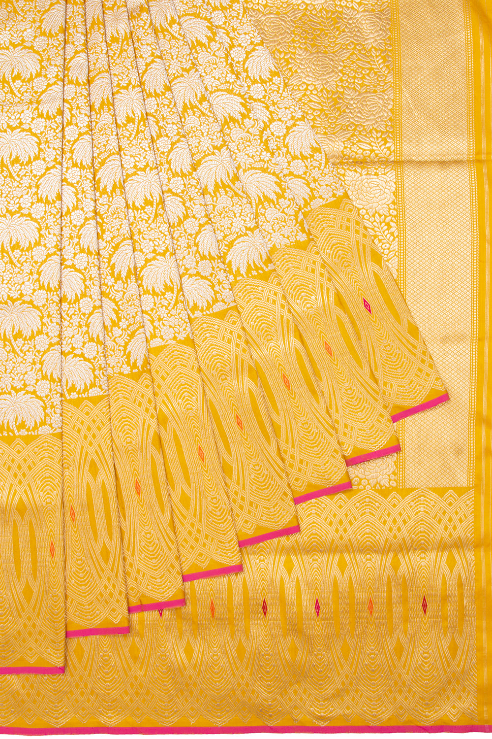 Banarasi Silk Tissue Jaal Gold Saree