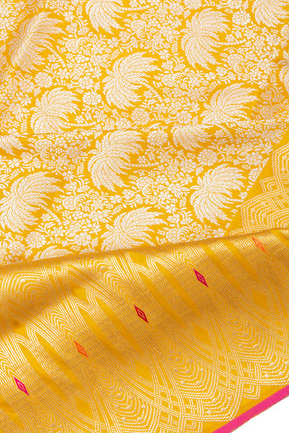 Banarasi Silk Tissue Jaal Gold Saree