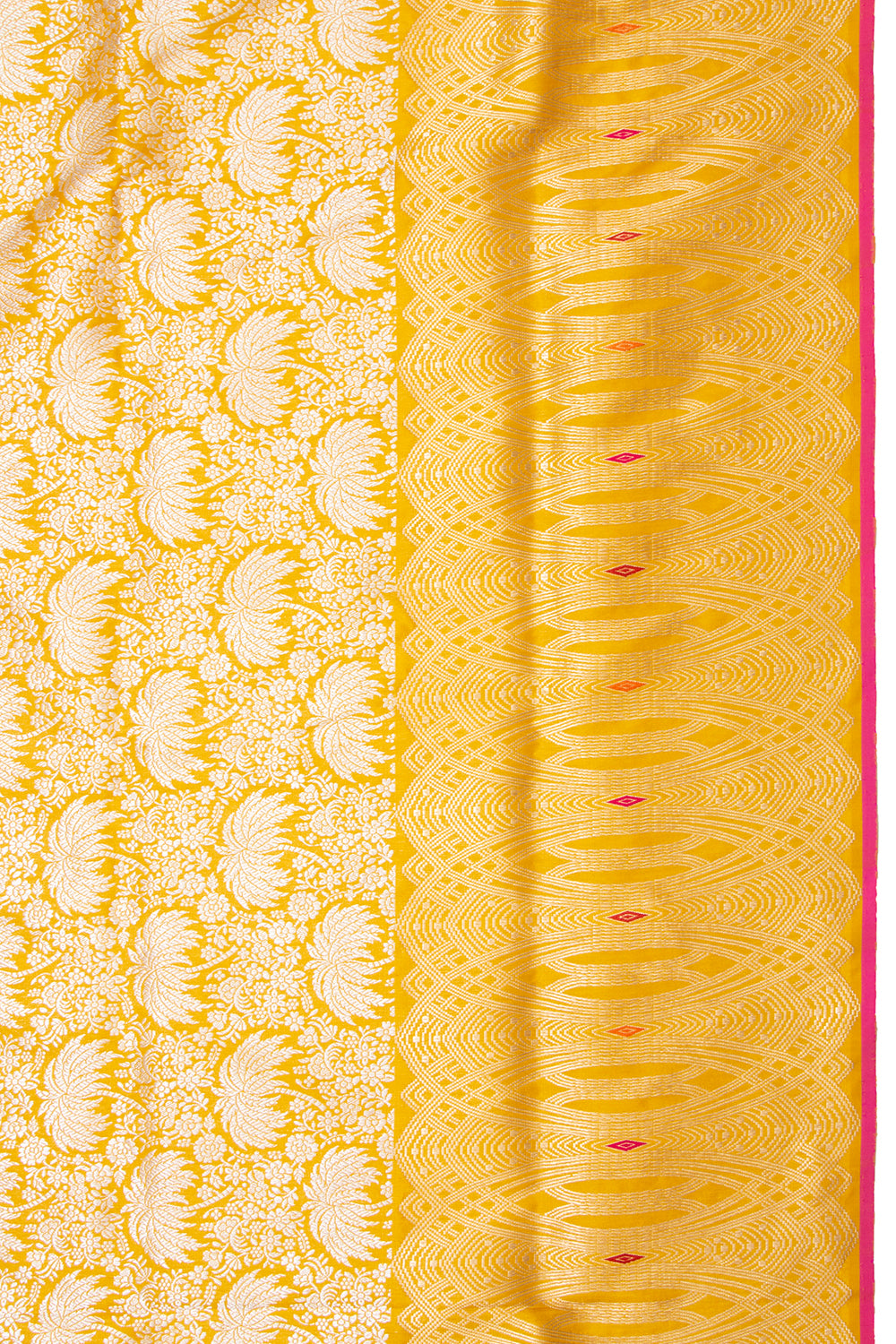 Banarasi Silk Tissue Jaal Gold Saree