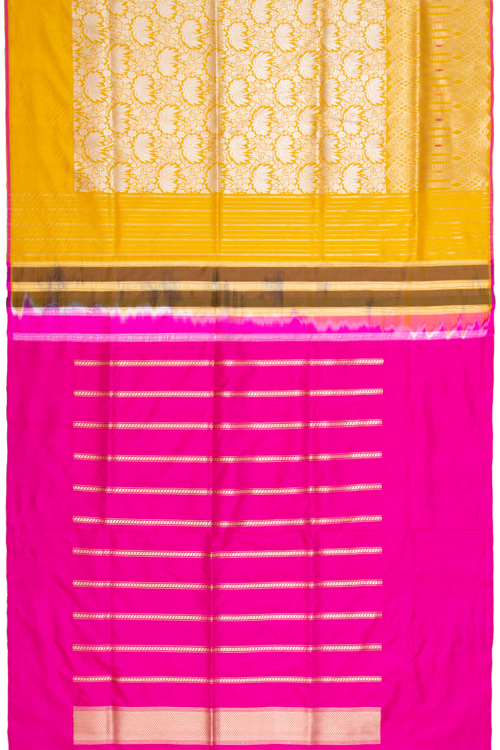 Banarasi Silk Tissue Jaal Gold Saree