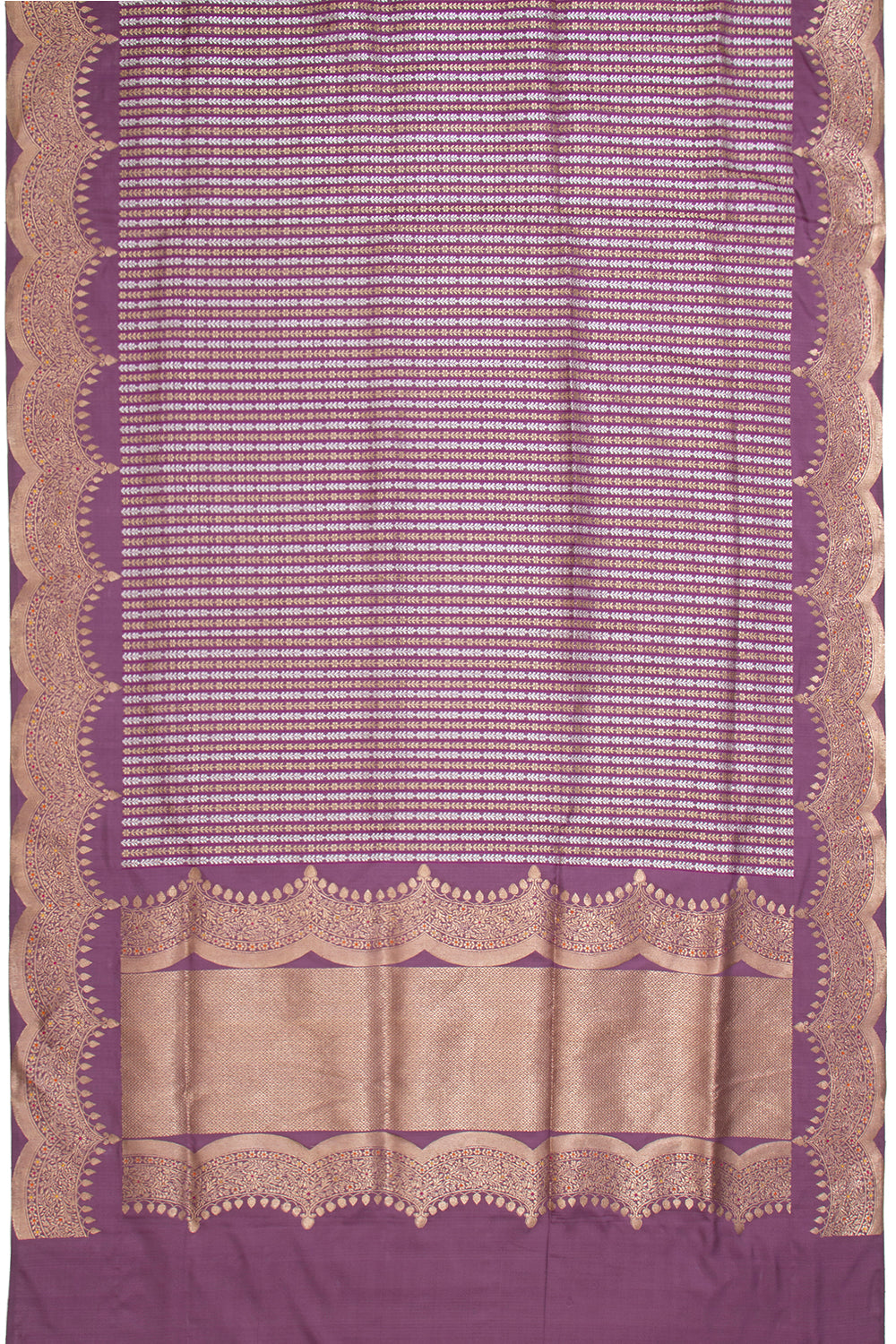 Banarasi Silk Kadwa Jaal Purple Saree