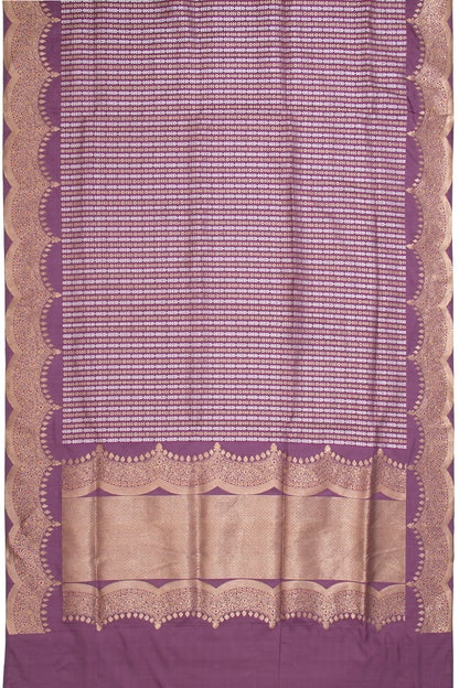 Banarasi Silk Kadwa Jaal Purple Saree