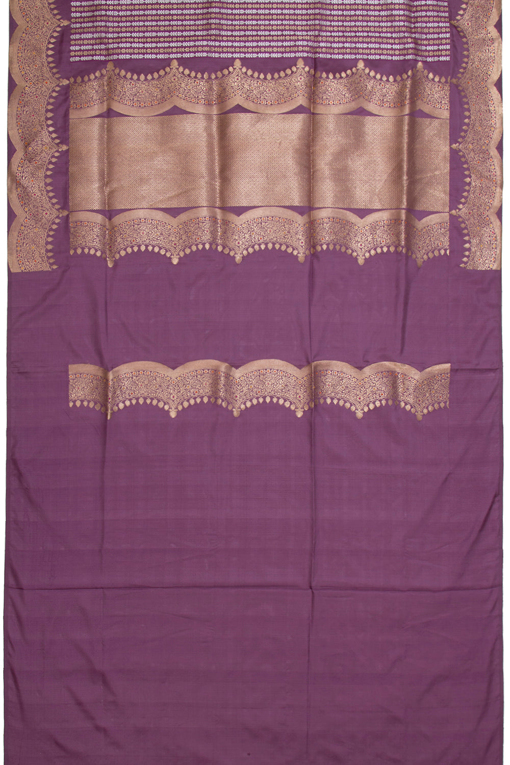 Banarasi Silk Kadwa Jaal Purple Saree