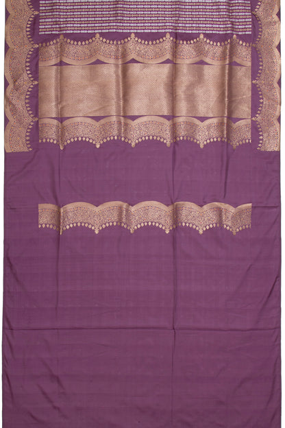 Banarasi Silk Kadwa Jaal Purple Saree