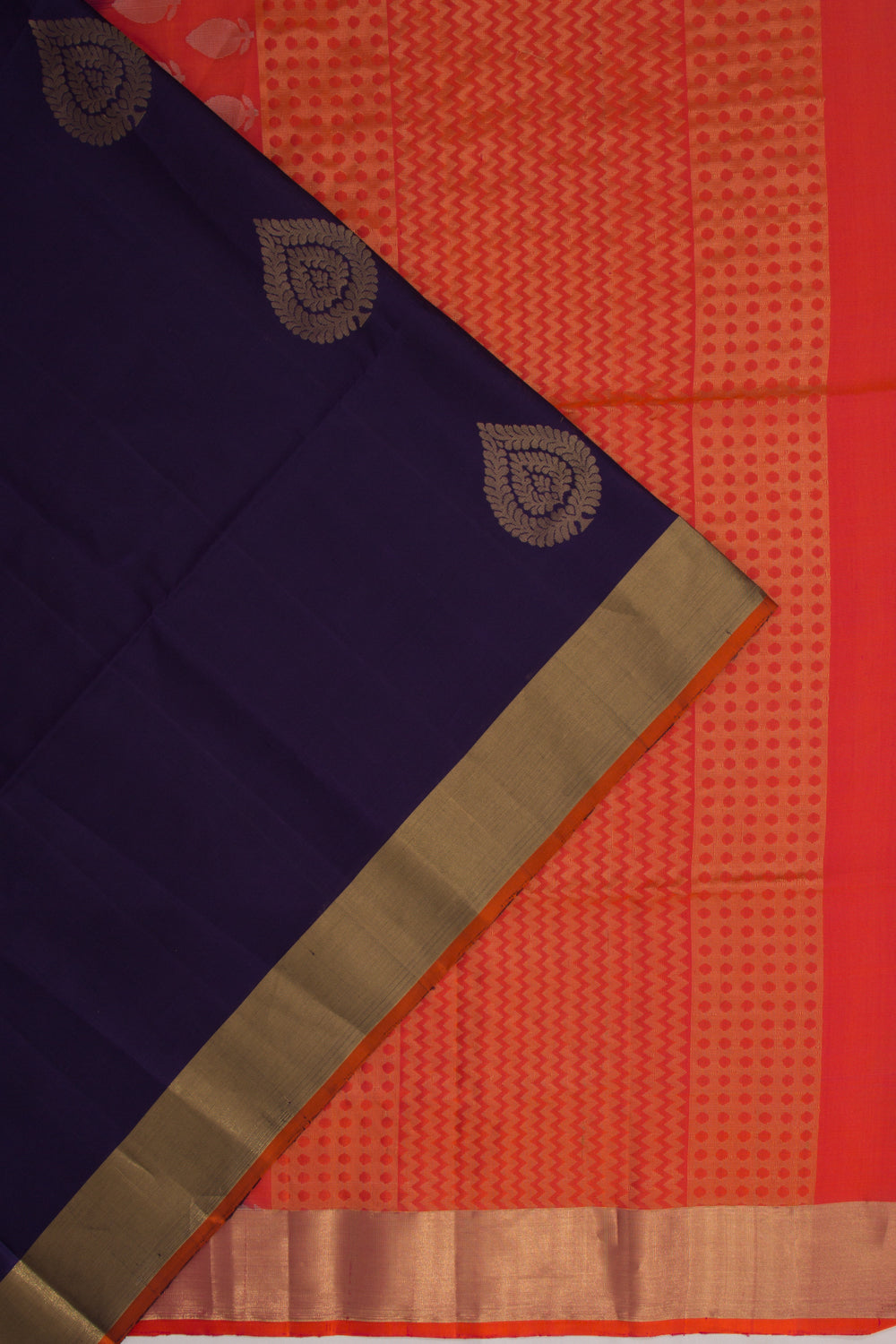 Coimbatore Soft Silk Butta Dark Blue Saree