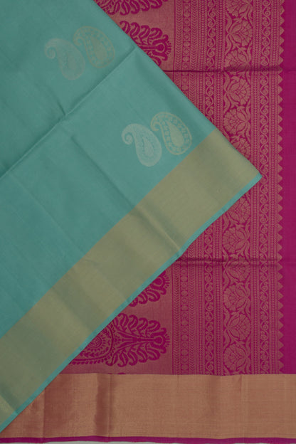 Coimbatore Soft Silk Butta Sky Blue Saree