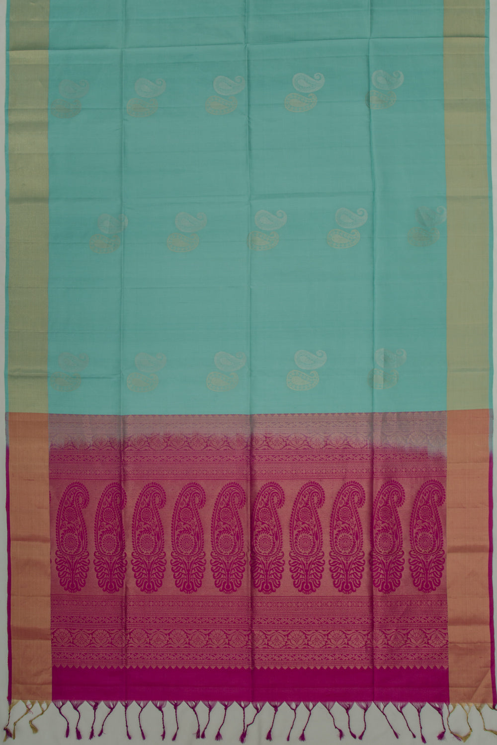 Coimbatore Soft Silk Butta Sky Blue Saree