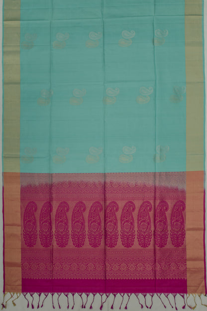 Coimbatore Soft Silk Butta Sky Blue Saree