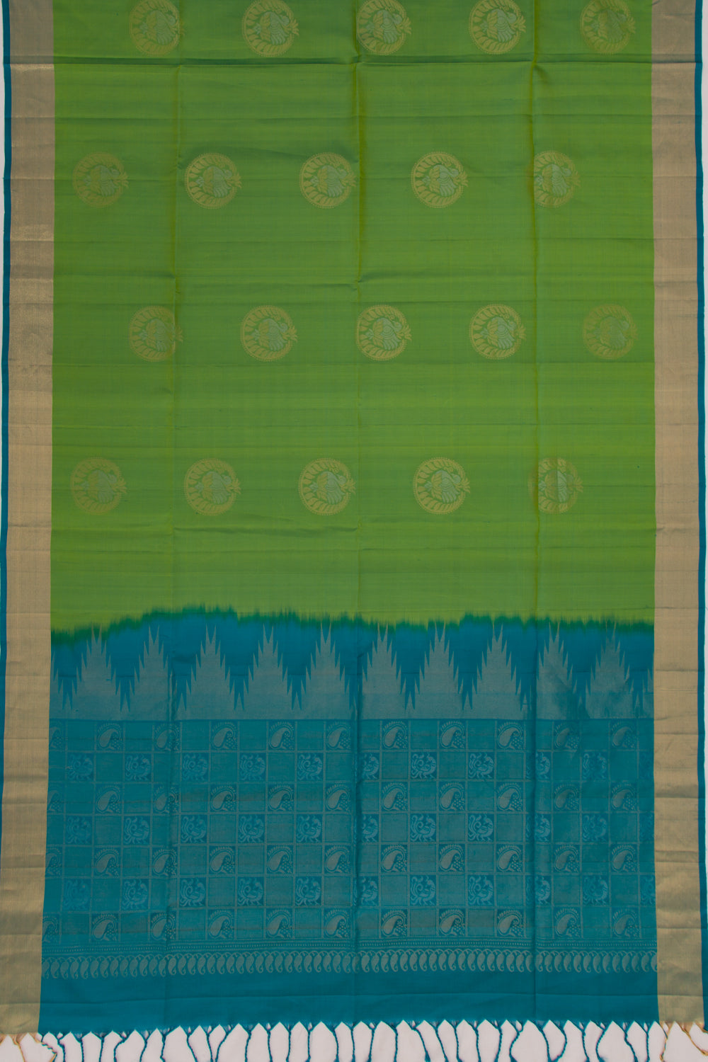 Coimbatore Soft Silk Butta Green Saree