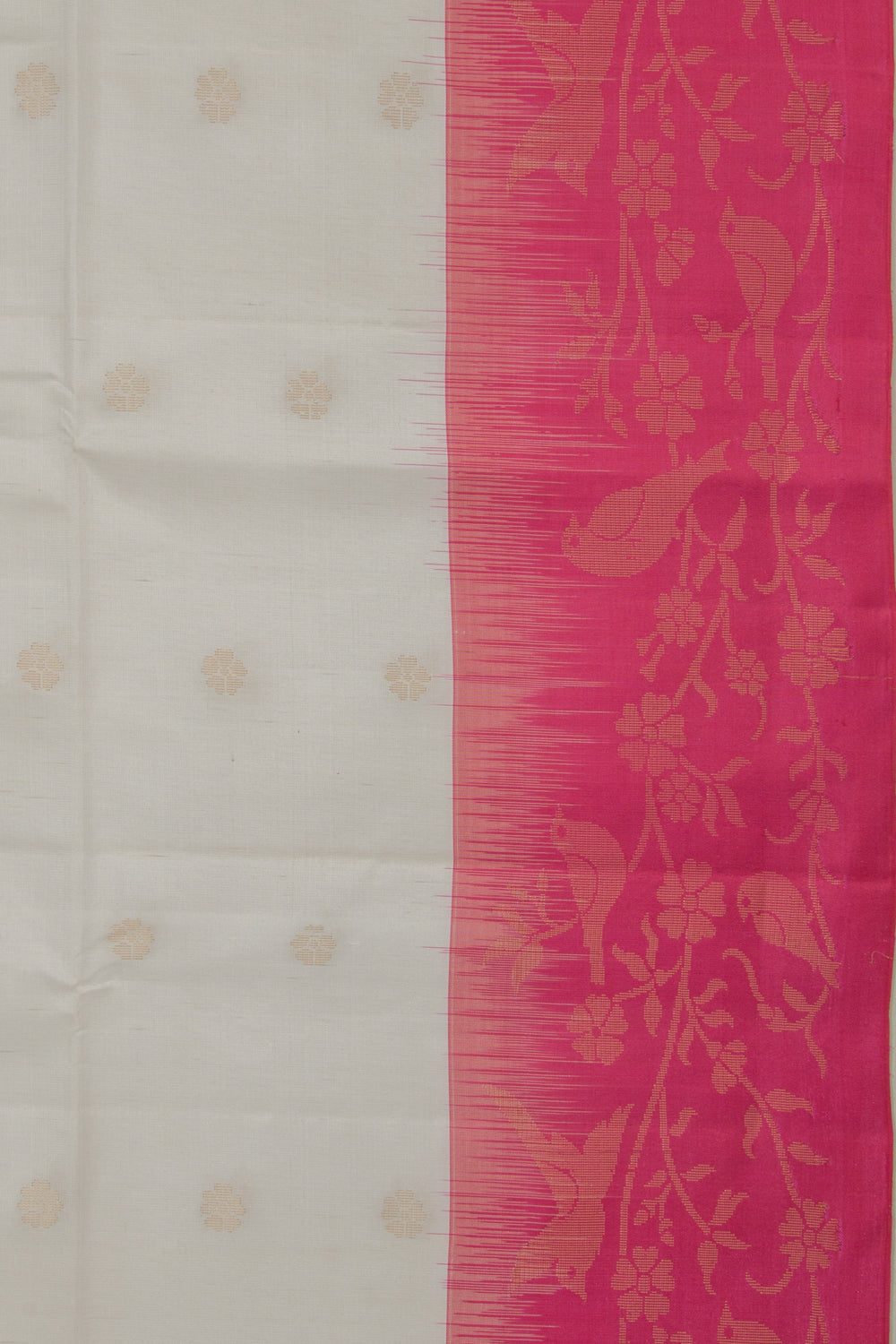 Coimbatore Soft Silk Butta White Saree