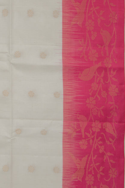 Coimbatore Soft Silk Butta White Saree