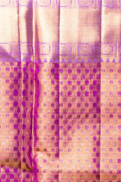 Kanchipuram Silk Tisssue Brocade Purple Saree