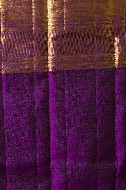 Kanchipuram Silk Brocade Choco Brown Saree