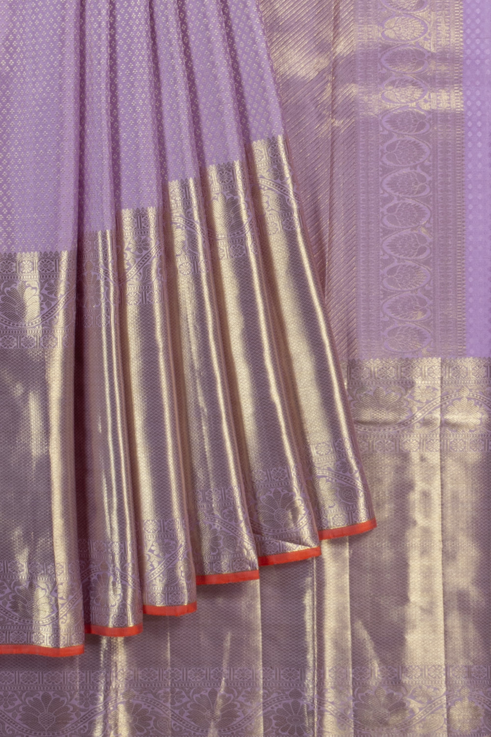 Kanchipuram Silk Brocade Lavender Saree