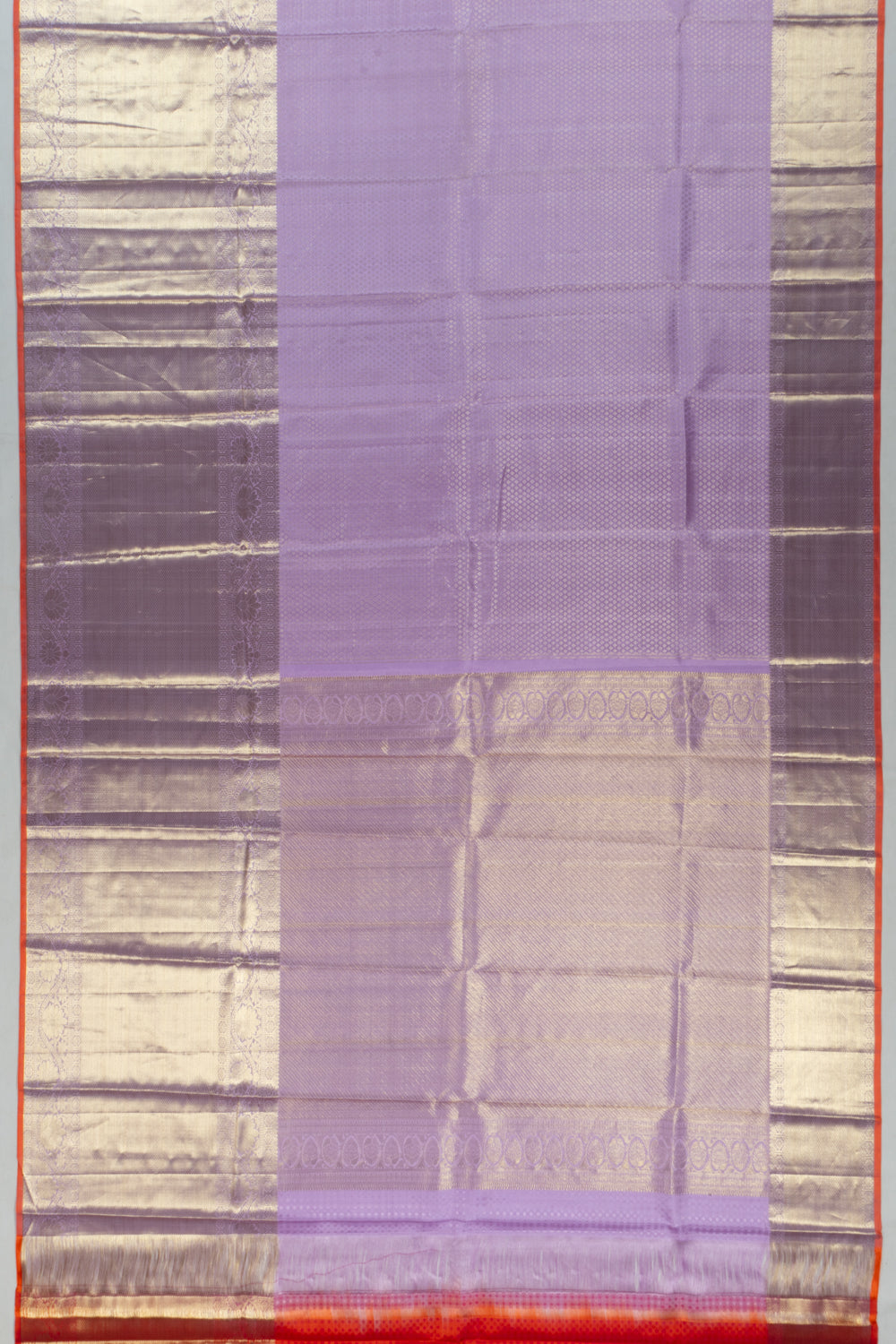 Kanchipuram Silk Brocade Lavender Saree
