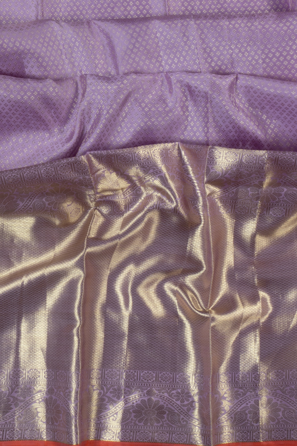 Kanchipuram Silk Brocade Lavender Saree