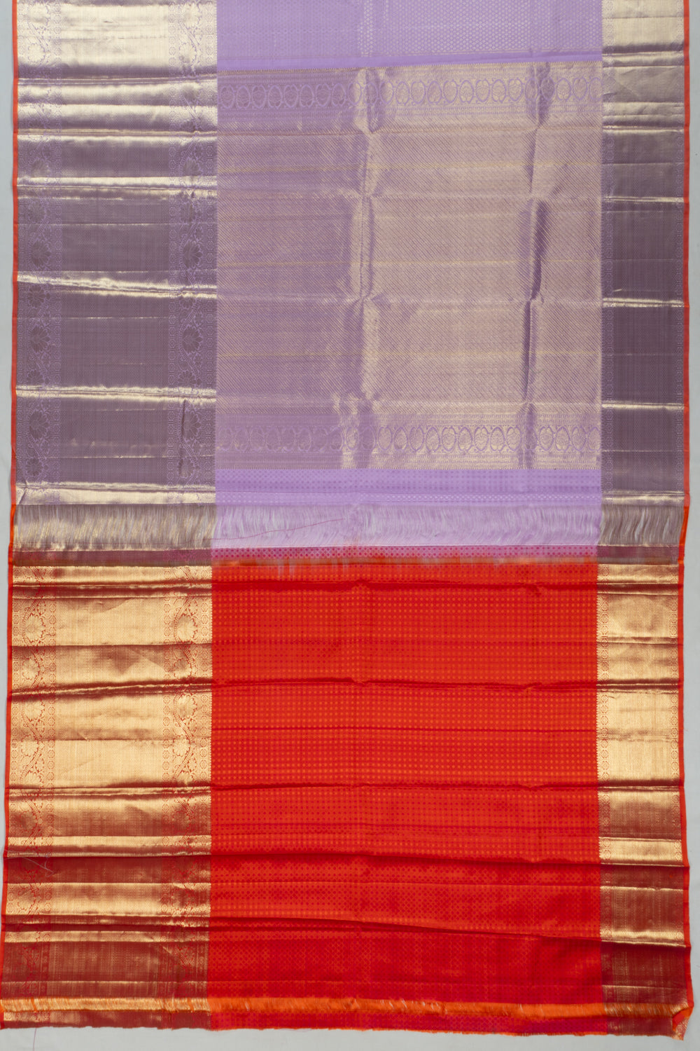 Kanchipuram Silk Brocade Lavender Saree