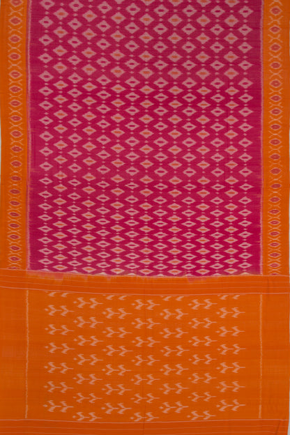 Pochampally Cotton Ikat Pink Saree