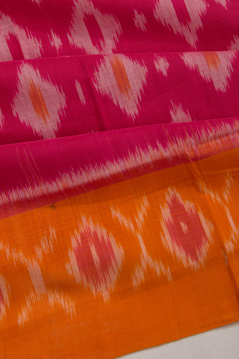 Pochampally Cotton Ikat Pink Saree
