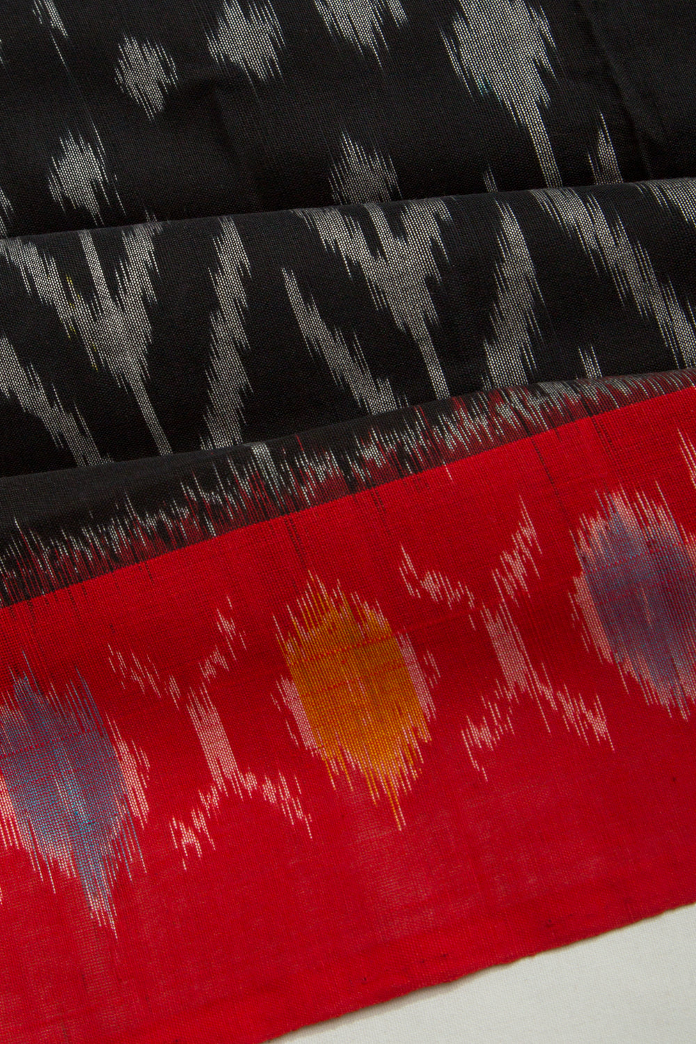 Pochampally Cotton Ikat Black Saree