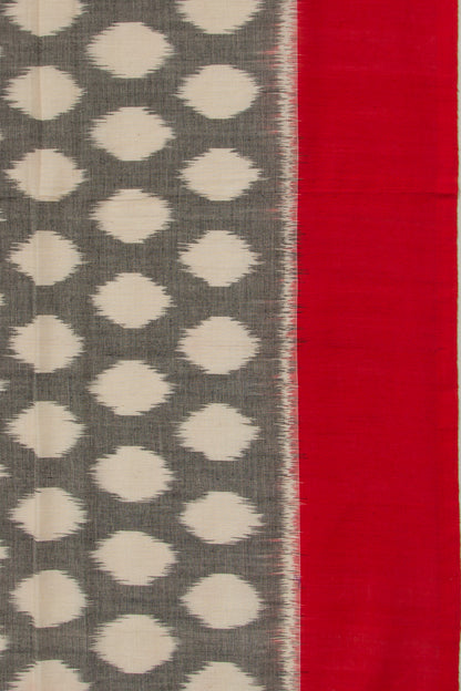 Pochampally Cotton Ikat Grey Saree