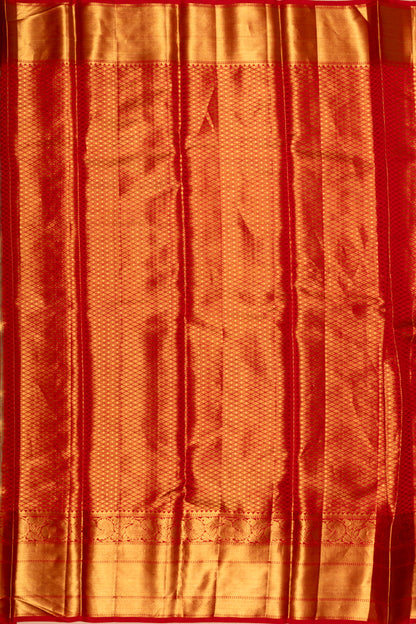 Kanchipuram Silk Tissue Brocade Lavender Saree