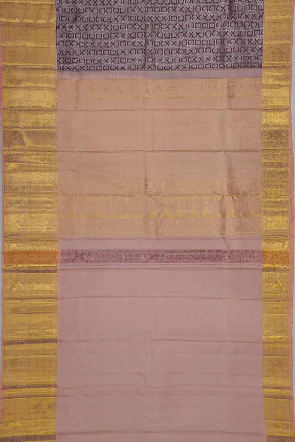 Kanchipuram Silk Brocade Purple Saree