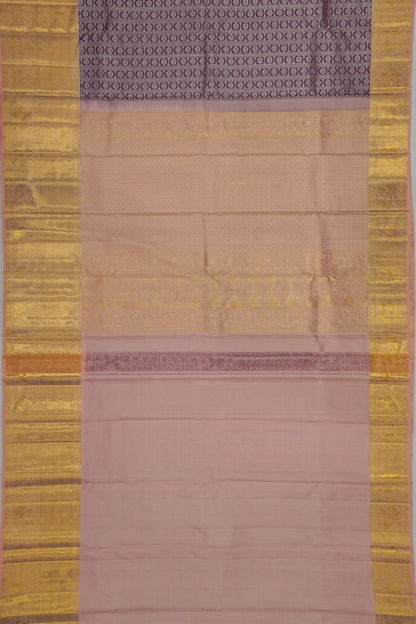 Kanchipuram Silk Brocade Purple Saree