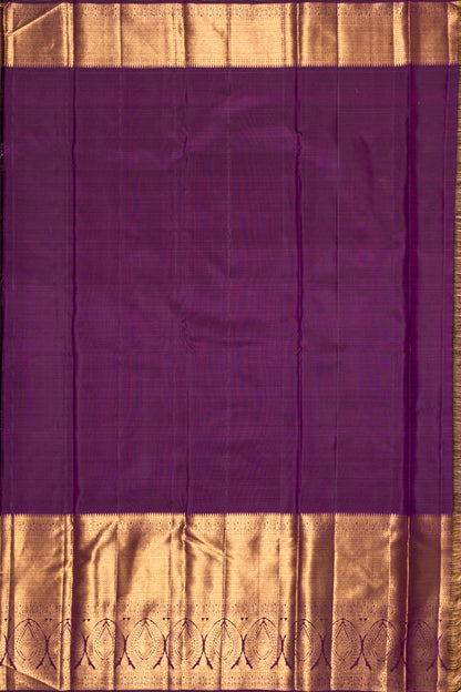 Kanchipuram Silk Jaal Purple Saree