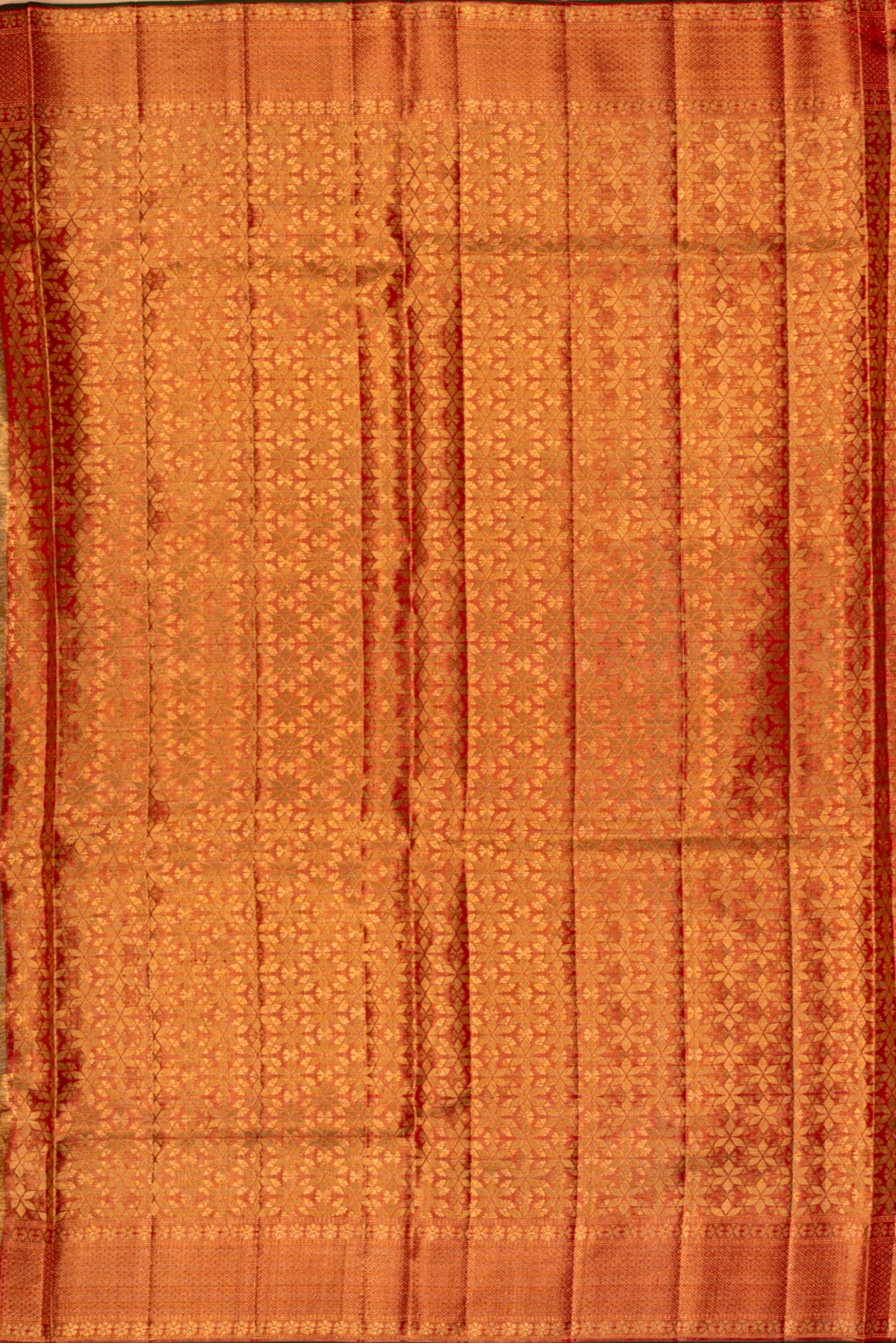 Kanchipuram Silk Tissue Brocade Gold Saree