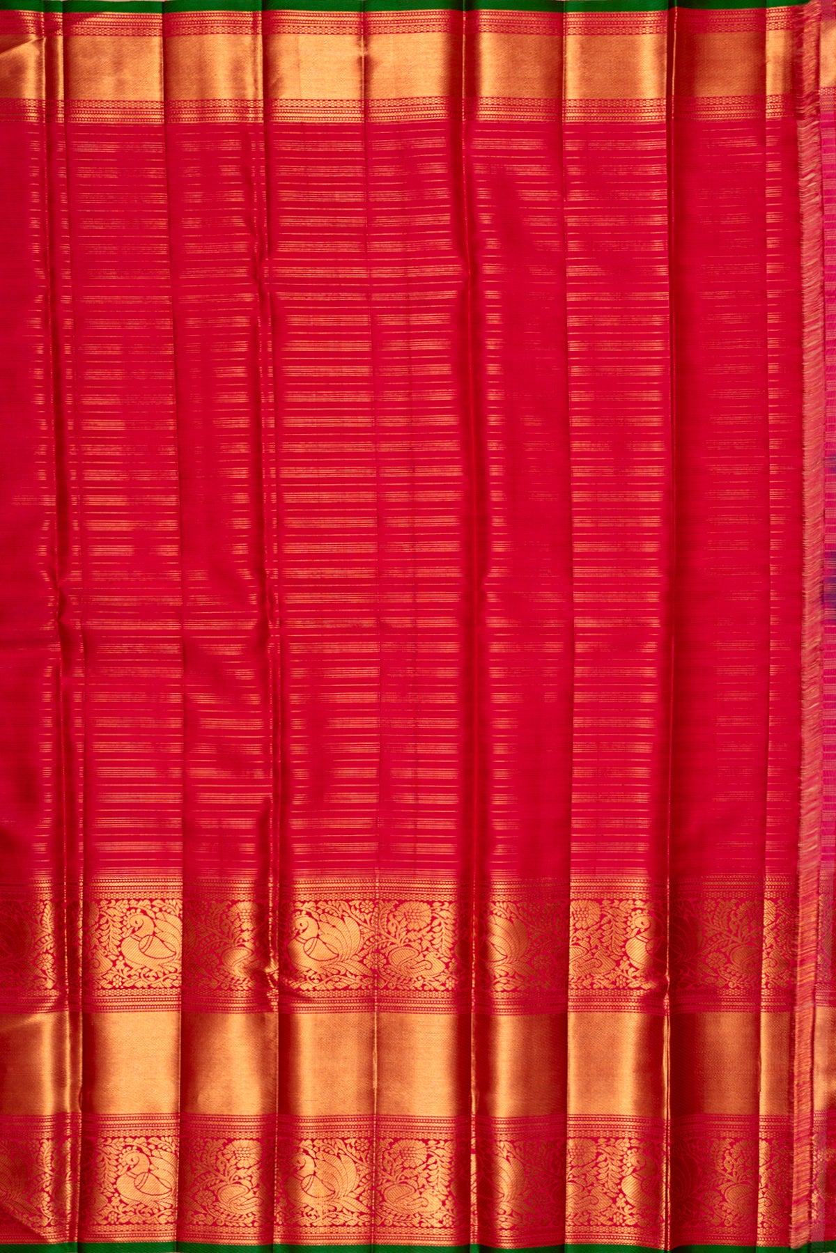 Kanchipuram Silk Checks And Butta Purple Saree