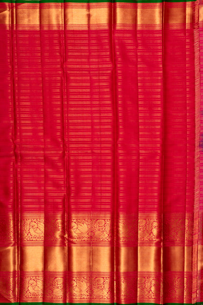 Kanchipuram Silk Checks And Butta Purple Saree