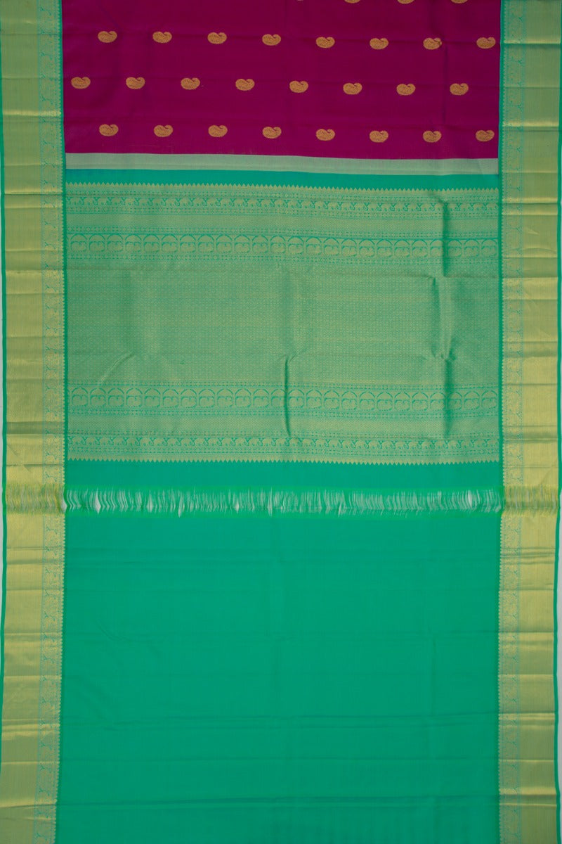 Kanchipuram Silk Butta Purple Saree
