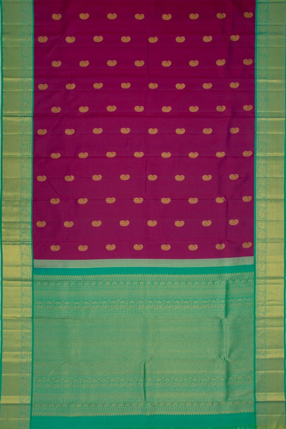 Kanchipuram Silk Butta Purple Saree