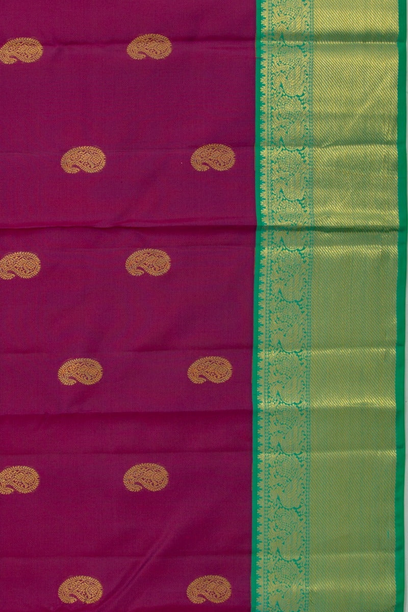 Kanchipuram Silk Butta Purple Saree