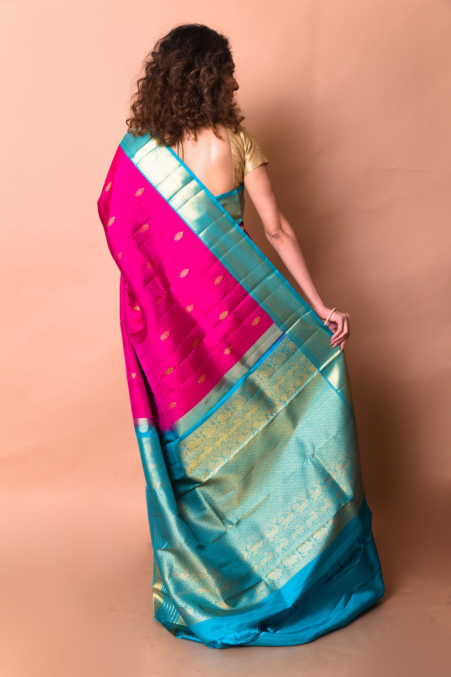 Kanchipuram Silk Butta Purple Saree