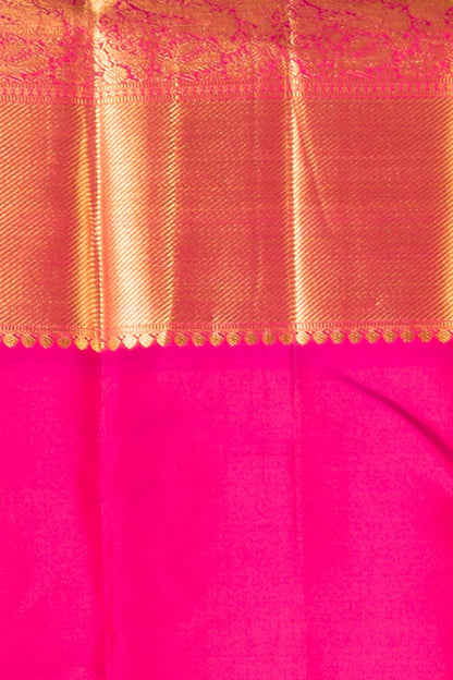 Kanchipuram Silk Brocade Lemon Yellow Saree