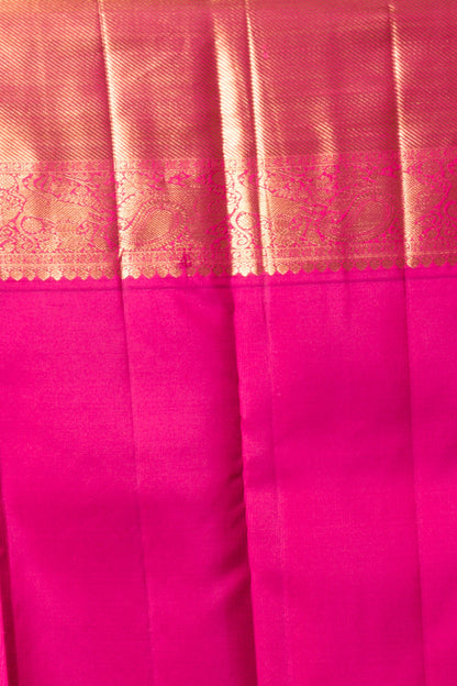 Kanchipuram Silk Brocade Cream Saree