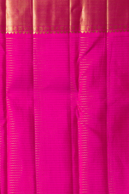 Kanchipuram Silk Checks And Butta Magenta Pink Saree