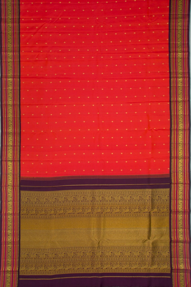 Kanchipuram Silk Butta Pink Saree