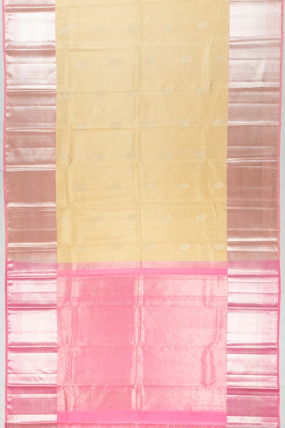 Kanchipuram Silk Butta Cream Saree