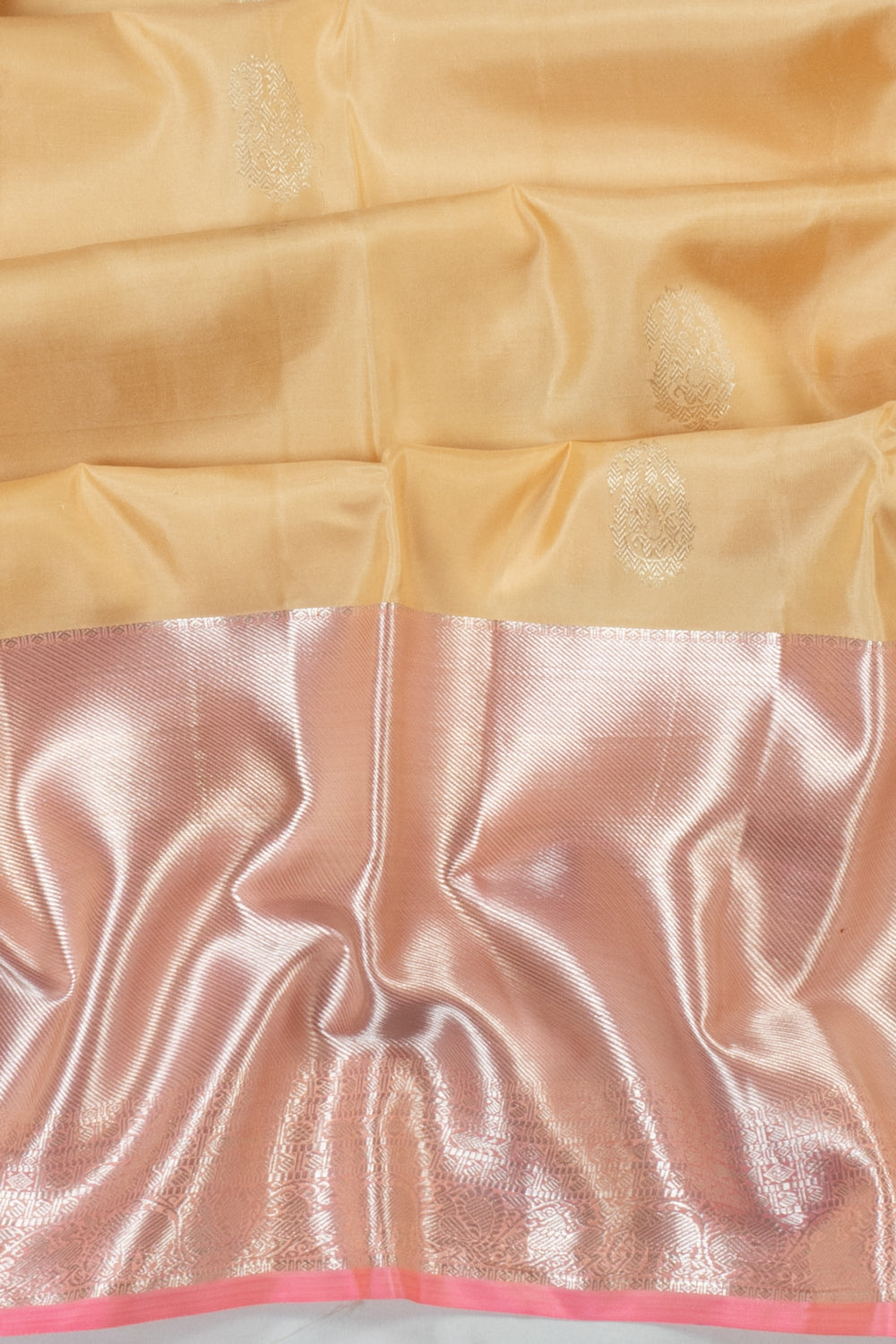 Kanchipuram Silk Butta Cream Saree