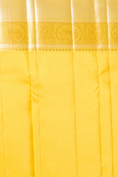 Kanchipuram Silk Butta Yellow Saree