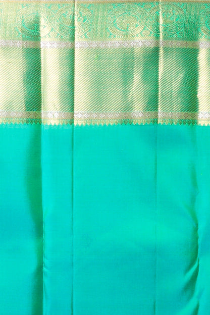 Kanchipuram Silk Butta Yellow Saree