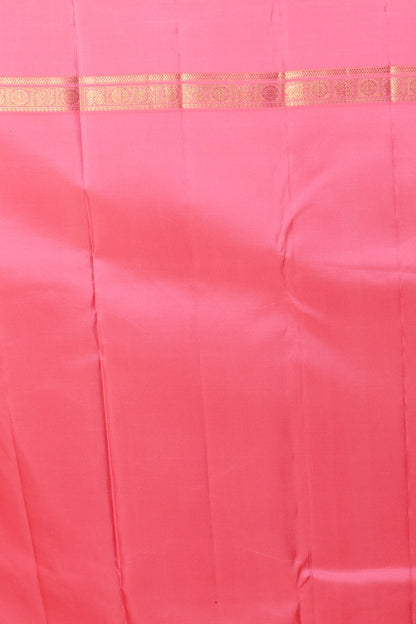 Kanchipuram Silk Butta Yellow Saree With Rettai Pattu Border