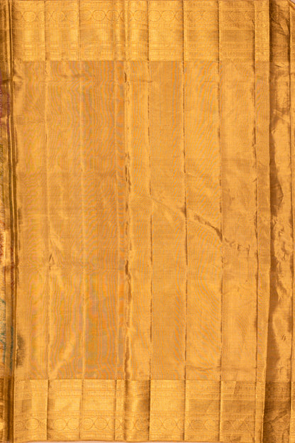 Kanchipuram Silk Tissue Rangkat Gold Saree