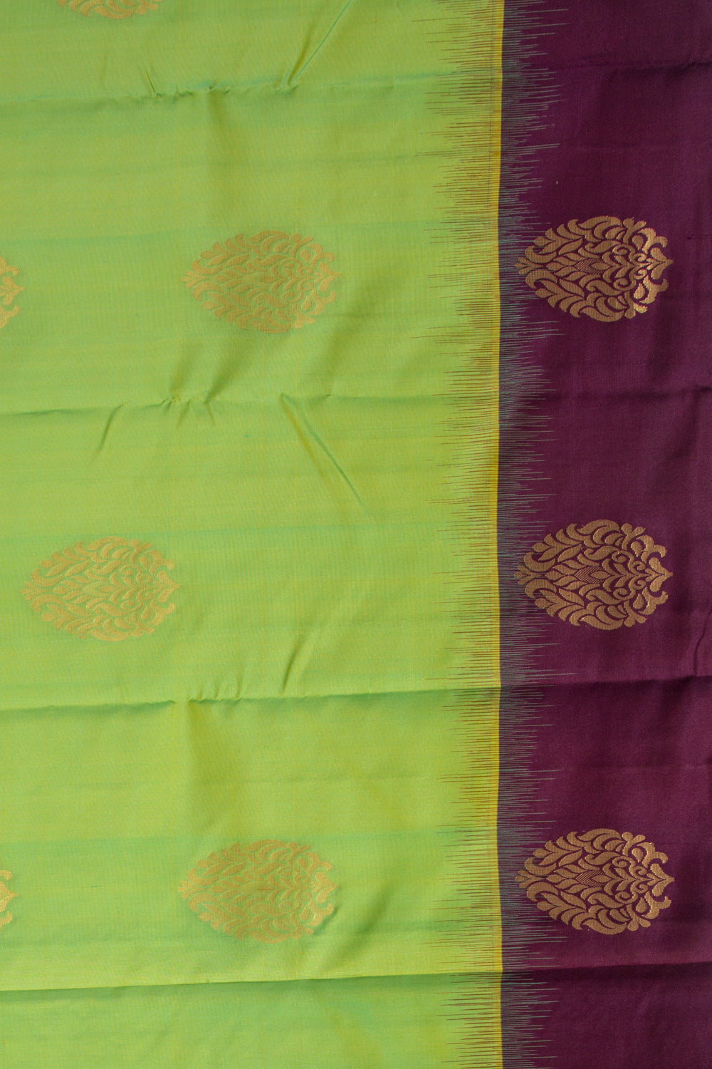 Taranga Kanchi Silk Butta Green Saree