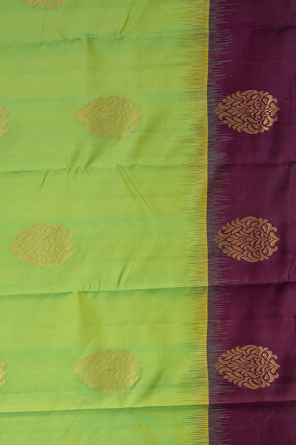 Taranga Kanchi Silk Butta Green Saree