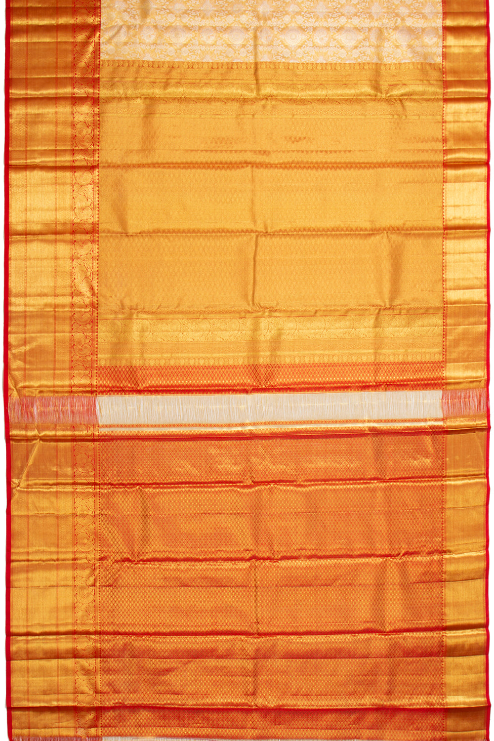 Kanchipuram Silk Tissue Brocade Gold Saree