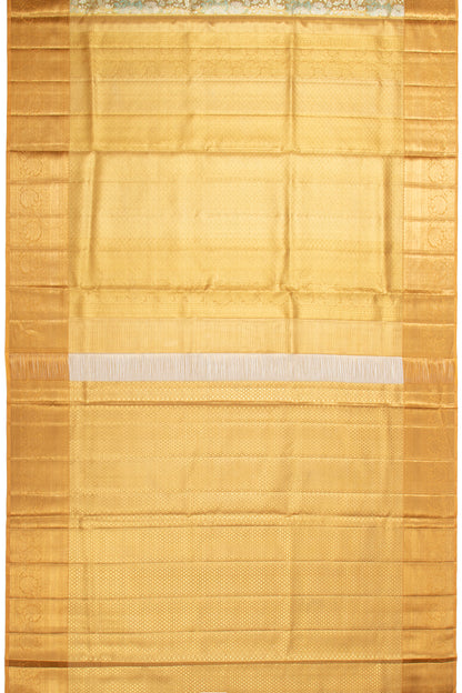 Kanchipuram Silk Tissue Brocade Gold Saree